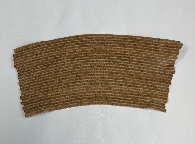 Leather Stacked Shaped Veneer Large Curved